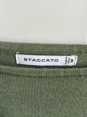 Staccato Olive Green Ribbed Long Sleeve Tee